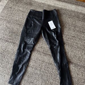 Zara Black Faux Leather Pants
